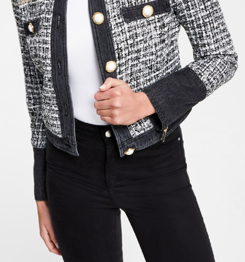 GUESS Women's Gloria Jacket White Size Medium