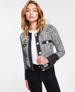 GUESS Women's Gloria Jacket White Size Medium