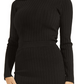 GUESS Women's Caren Crewneck Rib Sweater Black Size Medium