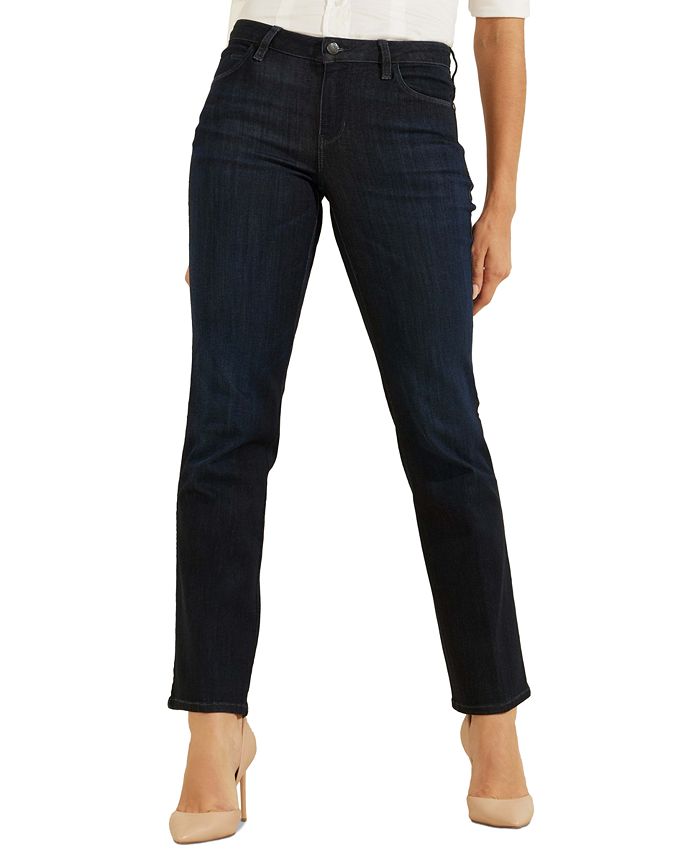 GUESS Women's Sexy Straight Leg Jeans Blue Size 28X32