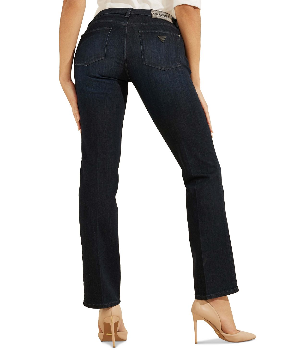 GUESS Women's Sexy Straight Leg Jeans Blue Size 28X32