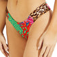 GUESS Women's Floral Print Bikini Bottoms Red Size Large