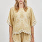 A.Ren - Cedar Street Embroidered Flutter Sleeve Top