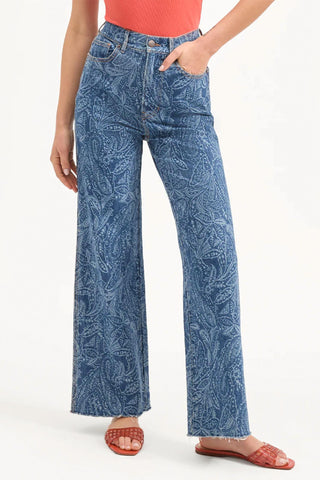Veronica Beard - Taylor Paisley Printed Wide-leg Jean