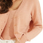 GUESS Women's Serena Cable Knit Cardigan Pink Size Medium