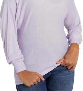 GUESS Women's Audrey One Shoulder Sweater Purple Size Medium