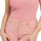 GUESS Women's Marlene Cropped Sweater Pink Size X-Large