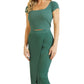 GUESS Women's Marlene Cropped Sweater Green Size Small