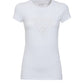 GUESS Women's Eyelet Logo T-Shirt White Size X-Large