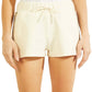 GUESS Women's Britney Drawstring Shorts White Size Large