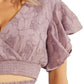 GUESS Women's Dexie Cropped Top Purple Size X-Large