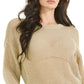 GUESS Women's Kara Open Stitch Sweater Beige Size X-Small