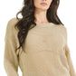GUESS Women's Kara Open Stitch Sweater Brown Size Medium