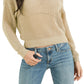GUESS Women's Kara Open Stitch Sweater Brown Size Medium