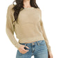 GUESS Women's Kara Open Stitch Sweater Brown Size Medium