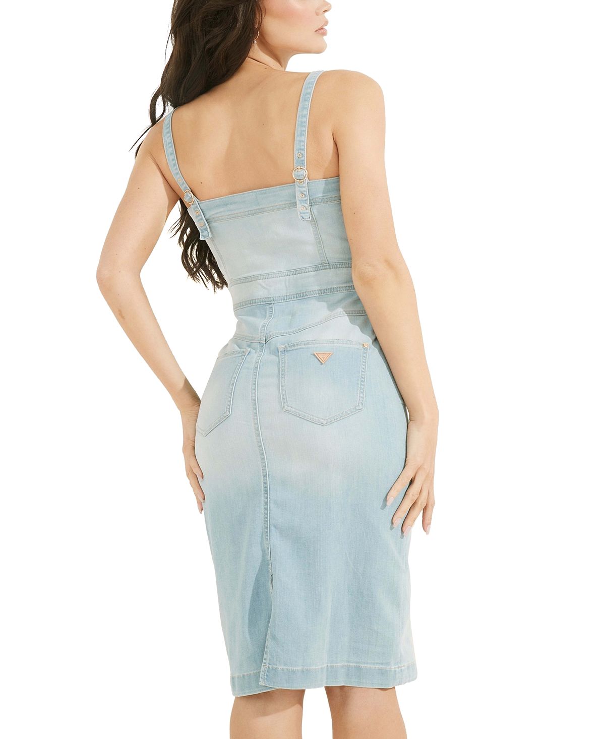GUESS Women's Puma Denim Dress Blue Size Small