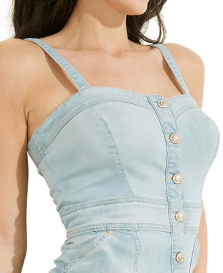 GUESS Women's Puma Denim Dress Blue
