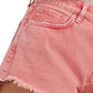 GUESS Women's Manila Frayed Denim Shorts Red Size 27