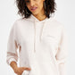 GUESS Women's Effie Metallic Logo Hoodie White Size X-Small
