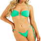 GUESS Women's O Ring Bandeau Bikini Top Green Size Medium