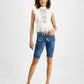 GUESS Women's Mika Denim Bermuda Shorts Blue Size 28