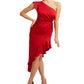 GUESS Women's Ava One Shoulder Asymmetrical Dress Red Size 4