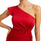 GUESS Women's Ava One Shoulder Asymmetrical Dress Red Size 4