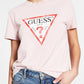 GUESS Women's Logo Graphic T-Shirt Pink Size X-Small