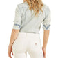 GUESS Women's Riley Denim Shirt Blue Size Small