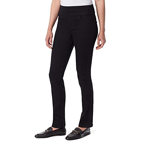 Gloria Vanderbilt Women's Amanda Pull on Tapered Jeans Black Size 12