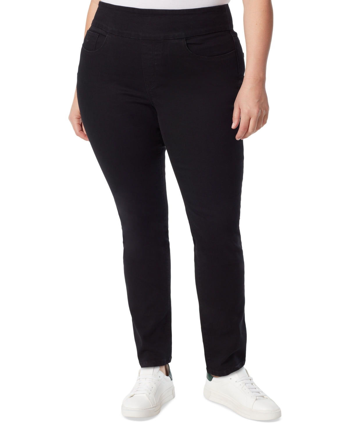 Gloria Vanderbilt Women's Amanda Pull On Jeans Black Size 18W