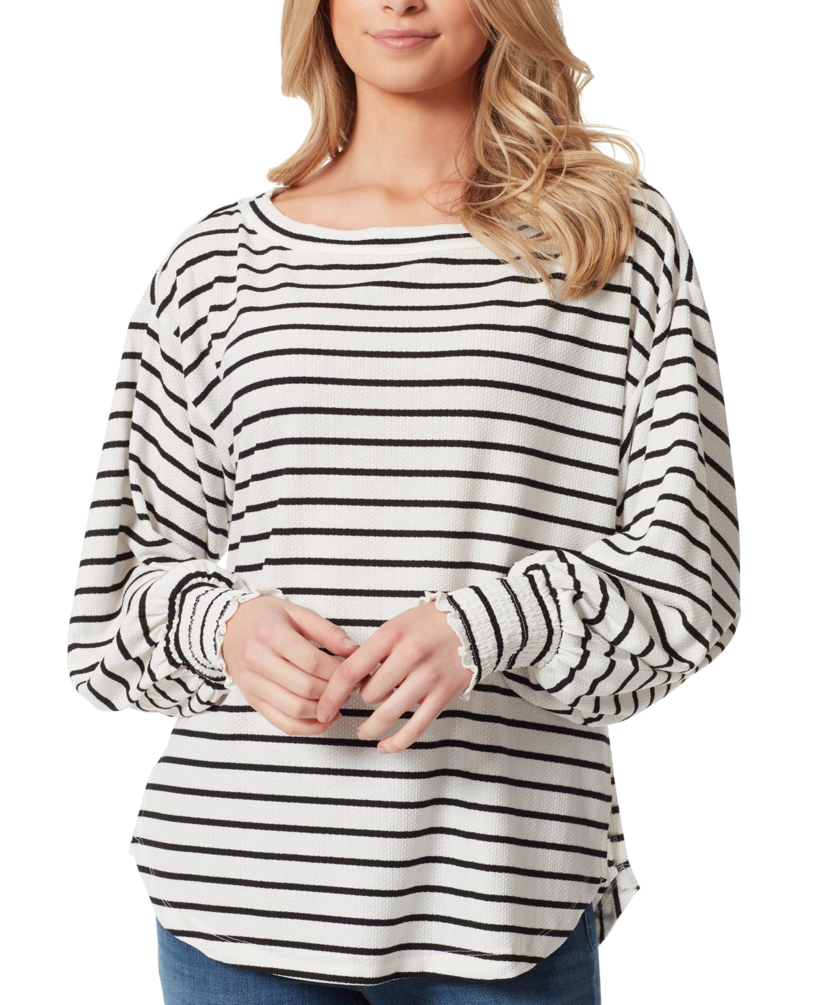 Jessica Simpson Women's Veera Solid Crewneck Blouse White Size X-Small