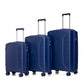 3-Piece Luggage Set – 20" / 24" / 28" ABS Spinner Suitcase with 360° Wheels & Combination Lock (Blue)