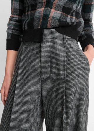 Vince - High Waisted Microcheck Trouser