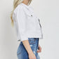 Risen - Shirring Sleeve Crop Jacket