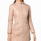 Via Spiga Women's Hooded Quilted Coat Pink Size X-Small
