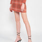 En Saison - Plaid Knit Sweater Mini Skirt