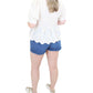 Entro - Eyelet Detail Peplum Top