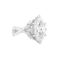 Allyanna Gifts - Women's Sterling Silver 2.0ct Marquise Moissanite Cluster Ring
