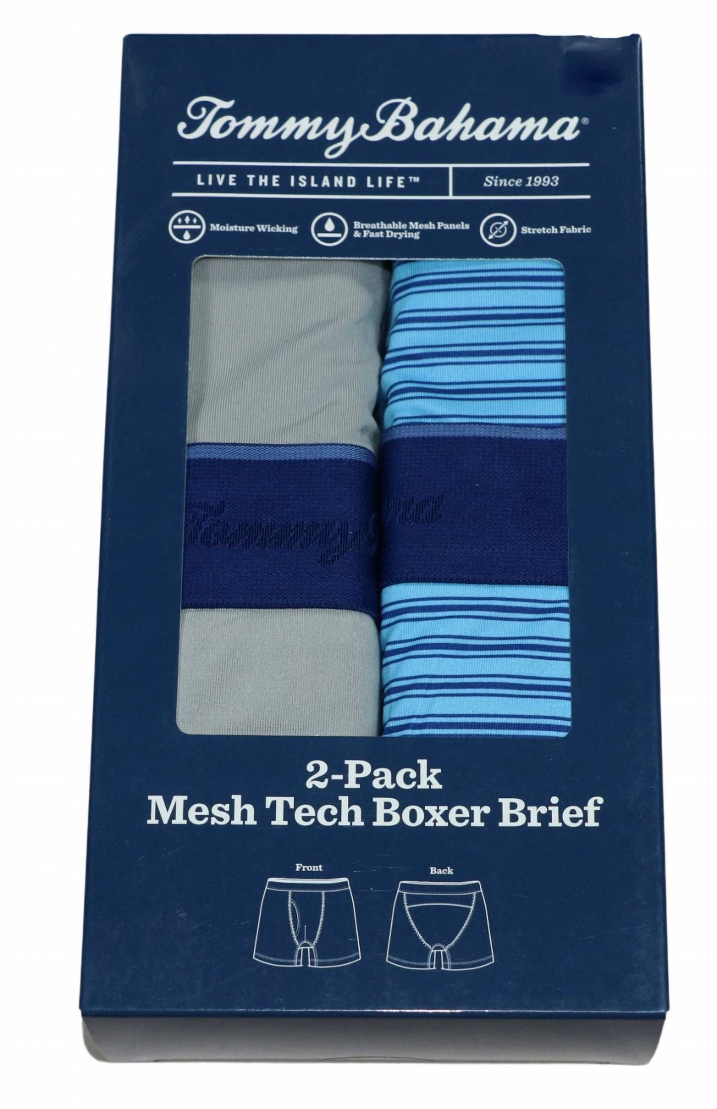 Tommy Bahama - Men's 2-pack Mesh Tech Retail Boxed Boxer Brief Underwear
