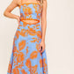 Flying Tomato - Apricot Sunset Cut-out Midi Dress