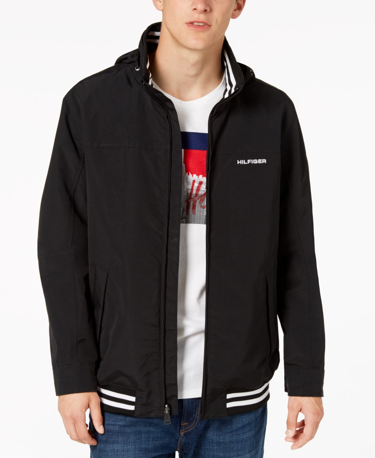 Tommy Hilfiger Men's Regatta Jacket Black Size Large