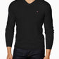 Tommy Hilfiger Men's Signature Solid V Neck Sweater Black Size Small