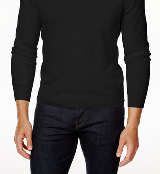Tommy Hilfiger Men's Signature Solid V Neck Sweater Black Size Small