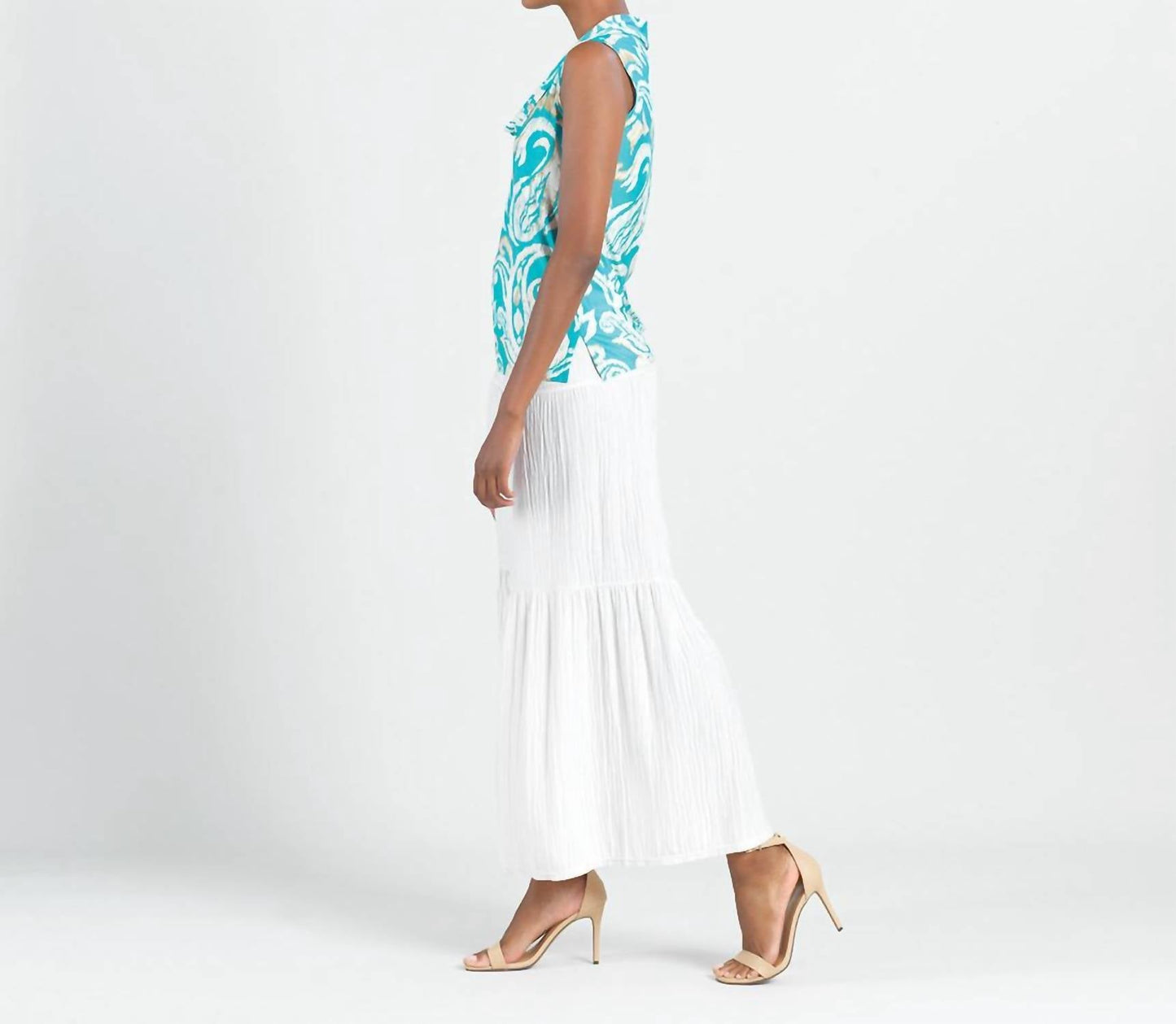 Clara Sun Woo - Sleeveless Draped Cowl Neck Top