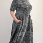 The Curve La - Plus Size Lurex Knit Short Sleeve Midi Dress With Pockets