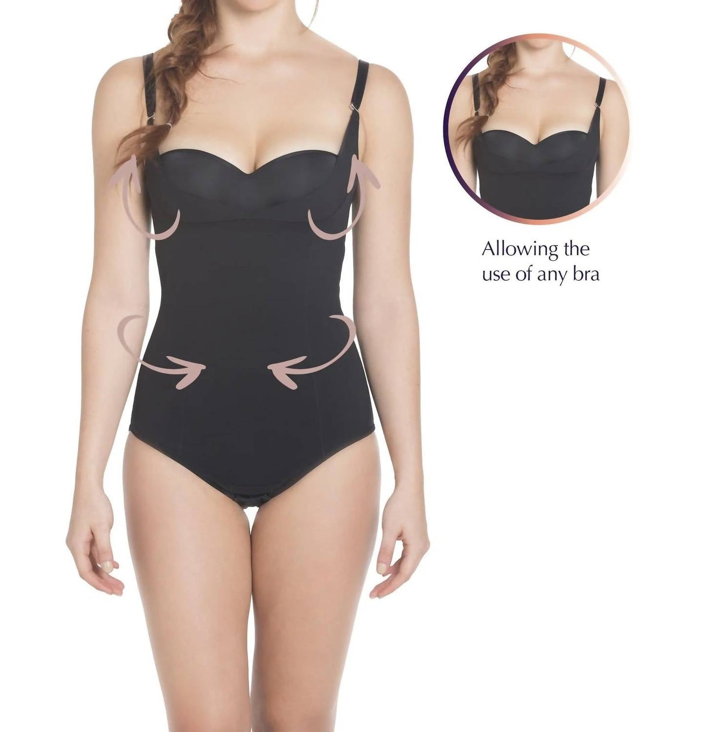 Siluets - Slimming Braless Classic Panty Body Shaper With Latex