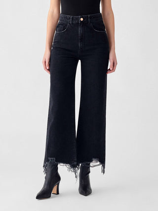 Dl1961 - Women'S - Hepburn Wide Leg Distressed Jean