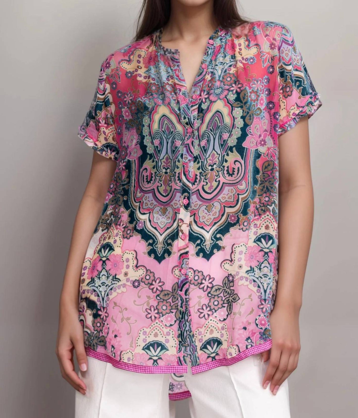 Johnny Was - Zoli Tape Hem Burnout Tunic