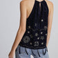 Free People - Women's Esther Studded Open Back Tank Top